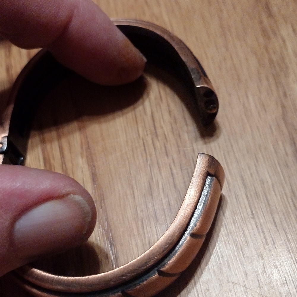 Heavy Solid Copper Cuff Bracelet - image 8